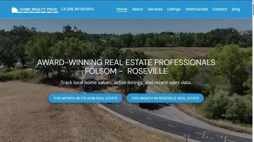 Website design for Home Realty Pros, a Real Estate business, by Cinematic Website Designs