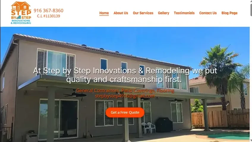 Website design for Step By Step Innovations & Remodeling, a Home Remodeling business, by Cinematic Website Designs